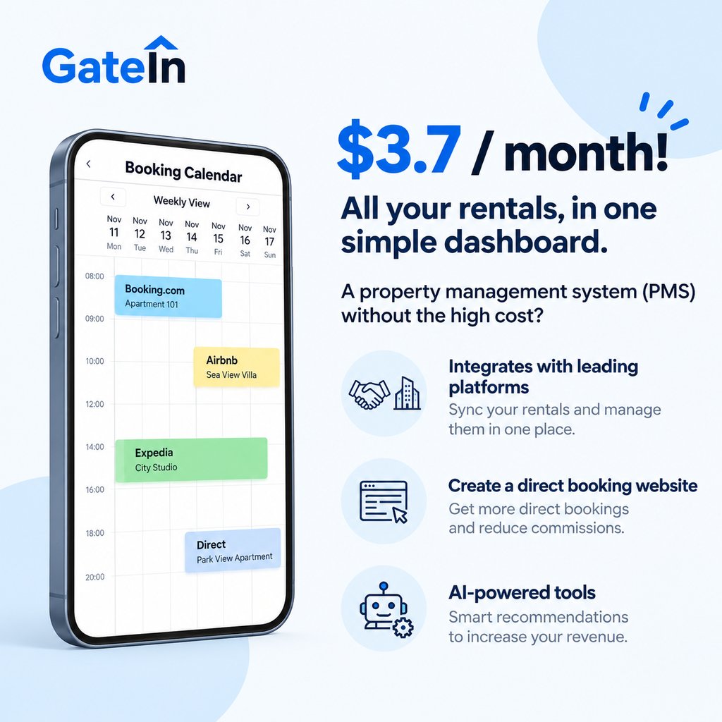 GateIn — all your rentals in one simple dashboard